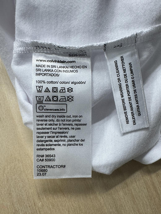 Calvin Klein/CK 男士夏季纯棉胸前印花LOGO舒适休闲圆领短袖T恤 商品图4