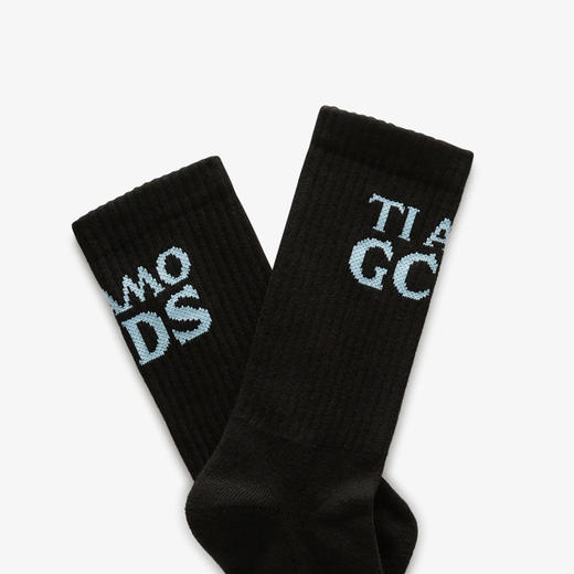 GCDS 男女通用字母徽标袜子 黑色 A1OU3800KD399 商品图2