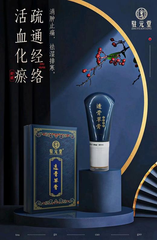 驻元堂  透骨草膏  【滚珠按摩 发热  止痛   活血化瘀  疏通经络】120g 商品图0