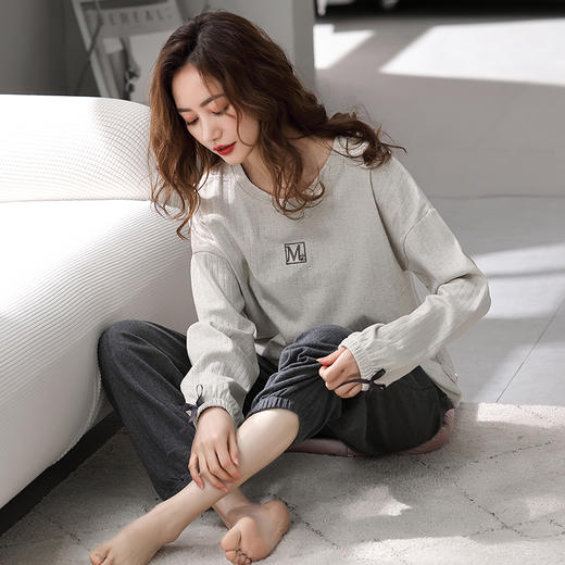 100%棉芬腾纯棉长袖柔软套头家居服  A-5198 商品图1