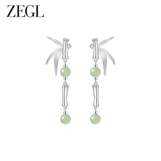 ZEGL设计师款风影声声系列新中式耳环女轻奢大气琉璃耳钉独特耳饰 商品图7
