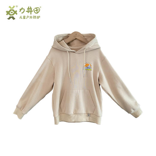 力丼田儿童户外高山系列 休闲连帽卫衣 杏色百搭 L2411S015CAYW 商品图2