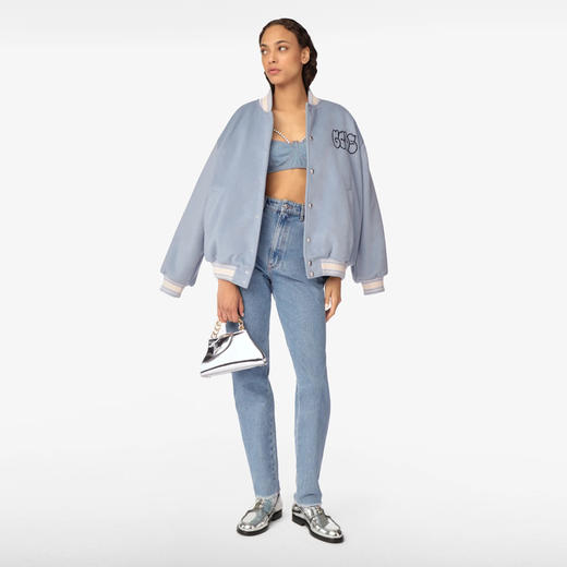 GCDS 女士颈链式休闲牛仔裤 浅蓝色 A1OW2900DA075 商品图3