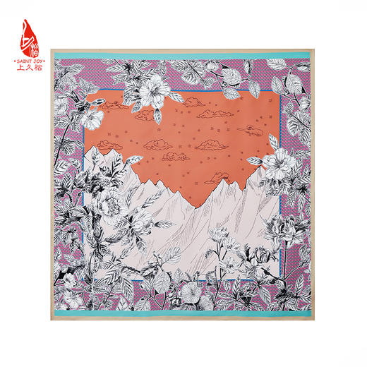 SAINTJOY/上久楷真丝方巾 双面印花真丝方巾  丽芙岭山 FJS24026 商品图10