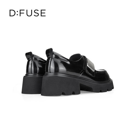 D:FUSE迪芙斯秋季新款质感牛皮魔术贴百搭乐福鞋轻便厚底增高鞋DF43112363 商品图7