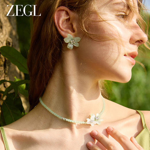 ZEGL设计师花漫迹系列串珠颈链项链女款2024新款轻奢小众夏天配饰 商品图8
