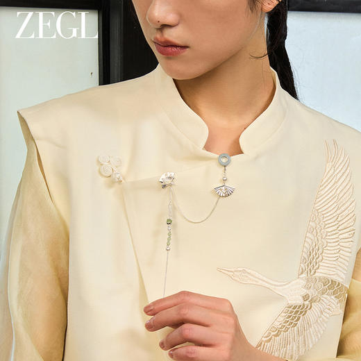 ZEGL设计师风影声声旗袍压襟挂饰新中式人造珍珠国风汉服配饰挂件 商品图1