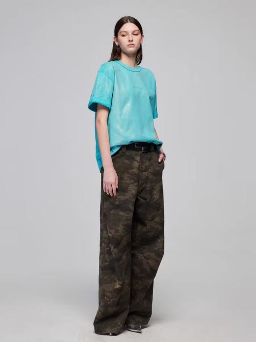 Simple Project/K2489/迷彩宽松分割立裁宽腿直筒廓形长裤 商品图1