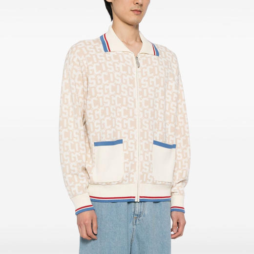 GCDS 男士字母徽标提花棉质拉链外套 混色 A1CM2001KB315 商品图1