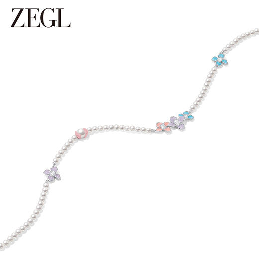 ZEGL设计师花漫迹系列人造珍珠项链女款2024新款轻奢小众夏天配饰 商品图4