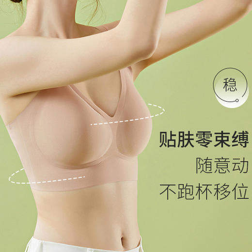 隐形无痕内衣女 小胸聚拢防下垂收副乳 无钢圈舒适背心式文胸罩薄款无尺码 商品图6