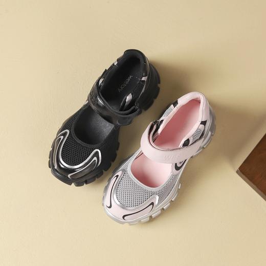 westory春夏新款厚底增高超轻魔术贴网面透气老爹鞋W24CE74631 商品图0