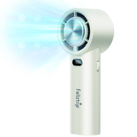 Feliztrip米微乐游 高速冰敷降温手持风扇3600mah大电池无极变速带数显 TR-STM829 商品图6