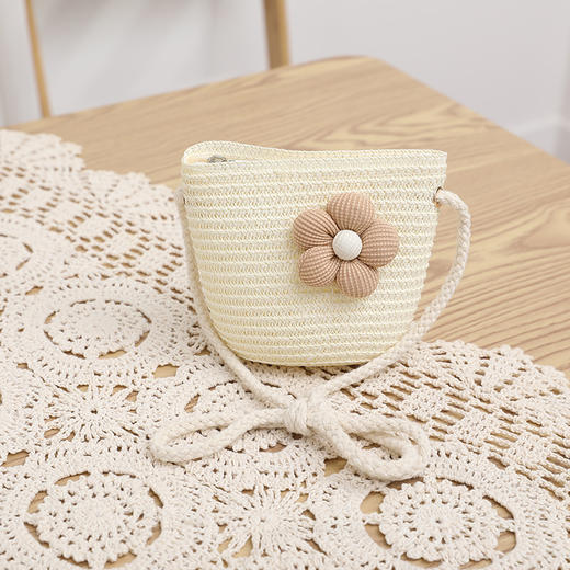 【超可爱花朵造型，轻松抵挡夏日强烈阳光】2-7岁儿童帽子女 夏季渔夫帽 草帽包包两件套 洋气可爱花朵 防晒遮阳太阳帽-QQ 商品图14