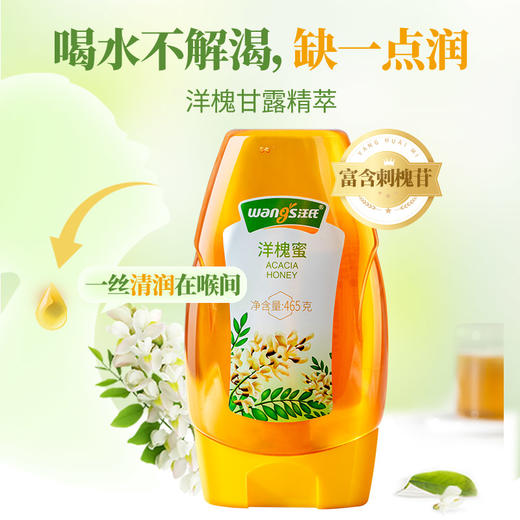 汪氏蜂蜜槐花蜜手工采集品牌健康食用液态秦岭深山大小瓶洋槐蜂蜜 商品图1