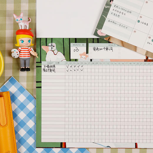 【趁早文创】趁早早鸟A4自填日期桌面计划工作日程记录打卡备忘表单可贴冰箱 商品图3