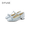 D:FUSE迪芙斯2024年秋季新款精致丝绸感印花牛皮蝴蝶结玛丽珍单鞋 DF43111301 商品缩略图4