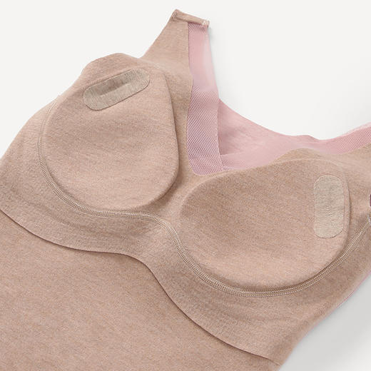 带胸垫德绒背心 舒适纯色内搭上衣冬季芬腾保暖 商品图1