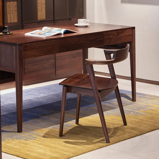 【现代实木风-NJT3205圈椅】现代实木/现代简约/客厅/北美黑胡桃/圈椅 商品图0