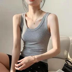 「买1送1！29.9到手两件」螺纹棉背心春夏季新款修身显瘦内搭美背遮副乳防走光吊带上衣