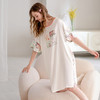 芬腾夏季薄款短袖冰丝睡裙女款 A-4377 商品缩略图2
