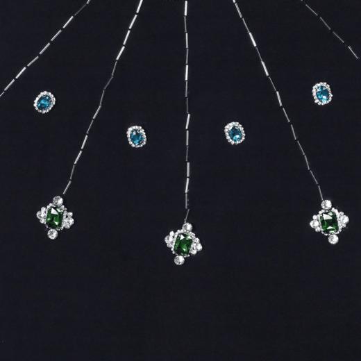 T1331夏季新款潮流设计金属装饰烫钻男士短袖百搭宽松休闲上衣复古T恤 商品图4