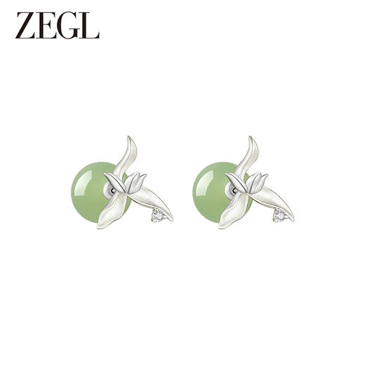 ZEGL设计师东方花影系列独特耳钉女轻奢高级感耳环大气气质耳饰品 商品图1