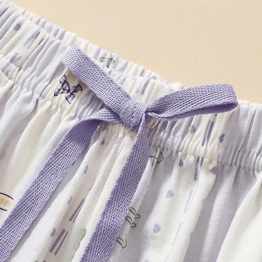 芬腾女士睡裤夏季纯棉薄款透气长裤女款休闲加大码全棉家居裤单裤 商品图4