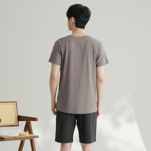 芬腾夏季100%棉男士睡衣薄款家居服套装 A-4535 商品图1