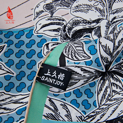 SAINTJOY/上久楷真丝方巾 双面印花真丝方巾  丽芙岭山 FJS24026 商品图11