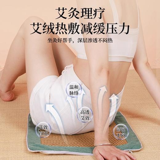 自然醒艾绒凉席坐垫夏季清凉藤席办公室家用汽车全身久坐椅子透气防滑艾草席BNHA 商品图2