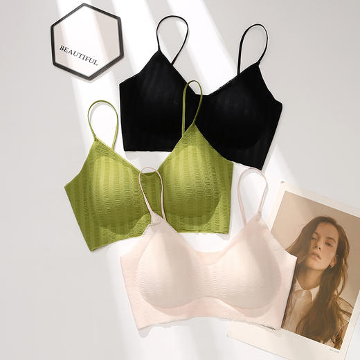 芬腾内衣女上托防下垂收副乳吊带文胸一体聚拢无钢圈舒适性感胸罩 商品图4