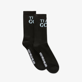 GCDS 男女通用字母徽标袜子 黑色 A1OU3800KD399
