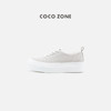 COCO ZONE  简约纯色系带休闲鞋厚底圆头帆布鞋CC2B1094 商品缩略图0