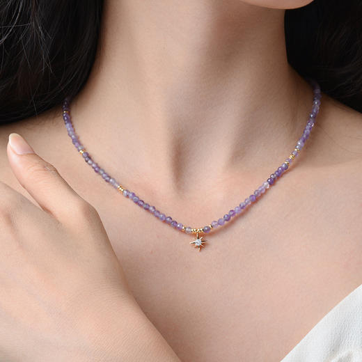 Manreya玛芮雅“紫霞仙子”紫水晶珍珠多巴胺手链、项链【答摩专属，礼袋+证书+礼盒】 商品图5