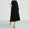 EITIE爱特爱星空细闪松紧腰高腰百褶长款优雅半身裙秋季新款C2406414 商品缩略图2