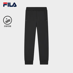 3件4折【自营】FILA/斐乐  男士针织长裤2024夏季新款基础时尚休闲收口运动裤 F11M422601FBK