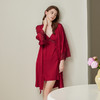 芬腾晨袍睡衣女士冰丝夏季薄款性感睡袍大红色本命年两件套家居服 商品缩略图0