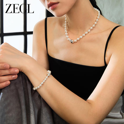 ZEGL设计师东方花影人造珍珠手链手串女生2024年新款精致串珠手饰 商品图2
