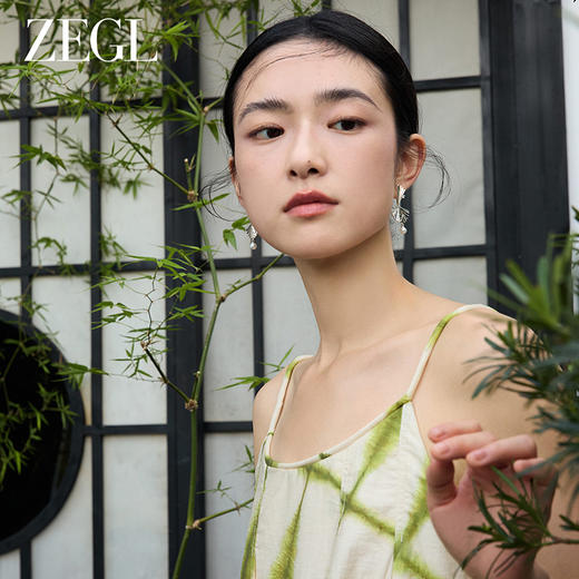 ZEGL设计师风影声声系列扇子耳环女人造珍珠高级感耳钉民族风耳饰 商品图2