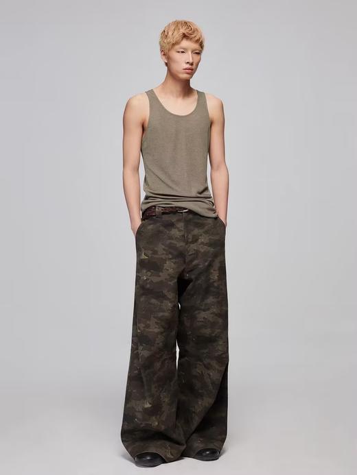 Simple Project/K2489/迷彩宽松分割立裁宽腿直筒廓形长裤 商品图3