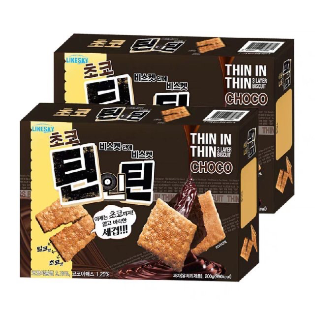 韩国进口叠叠脆巧克力饼干