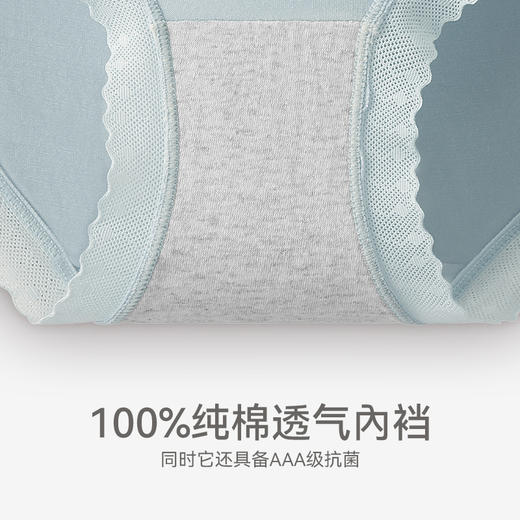 芬腾舒适夏季少女内裤女士莫代尔中腰薄款女透气无痕三角裤短裤头 商品图4