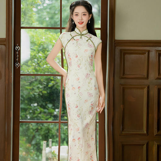 花田提花文艺古典风老上海风情旗袍HYM23611 商品图0