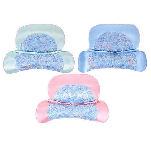 自然醒冰丝艾草颈椎椭圆组合枕缎面护颈肩专用灸可拆洗家用透气正品助睡眠艾草枕BNHA 商品图10