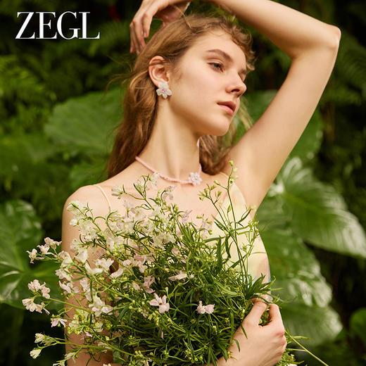 ZEGL设计师花漫迹系列串珠颈链项链女款2024新款轻奢小众夏天配饰 商品图5