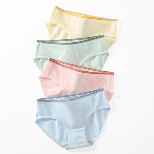 鹿鹿推荐·【芬腾】【4条盒装】全棉纯色女士透气日系纯棉中腰三角内裤 商品图4