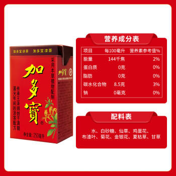 加多宝 凉茶植物饮料 茶饮料 250ml*16盒 商品图2