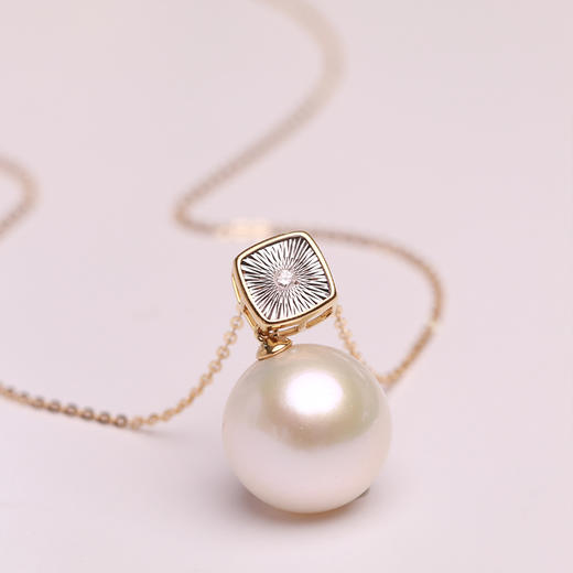 美裕 金18K淡水珍珠链牌11-12mm  108307W 商品图2