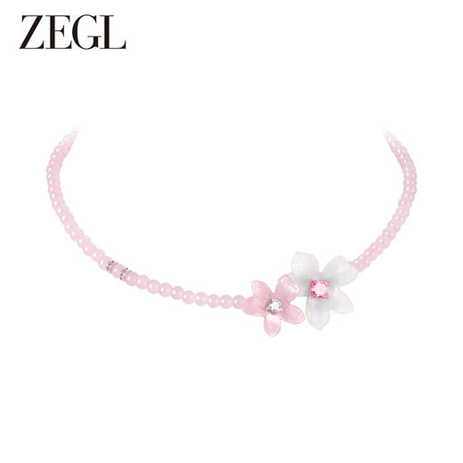 ZEGL设计师花漫迹系列串珠颈链项链女款2024新款轻奢小众夏天配饰 商品图3